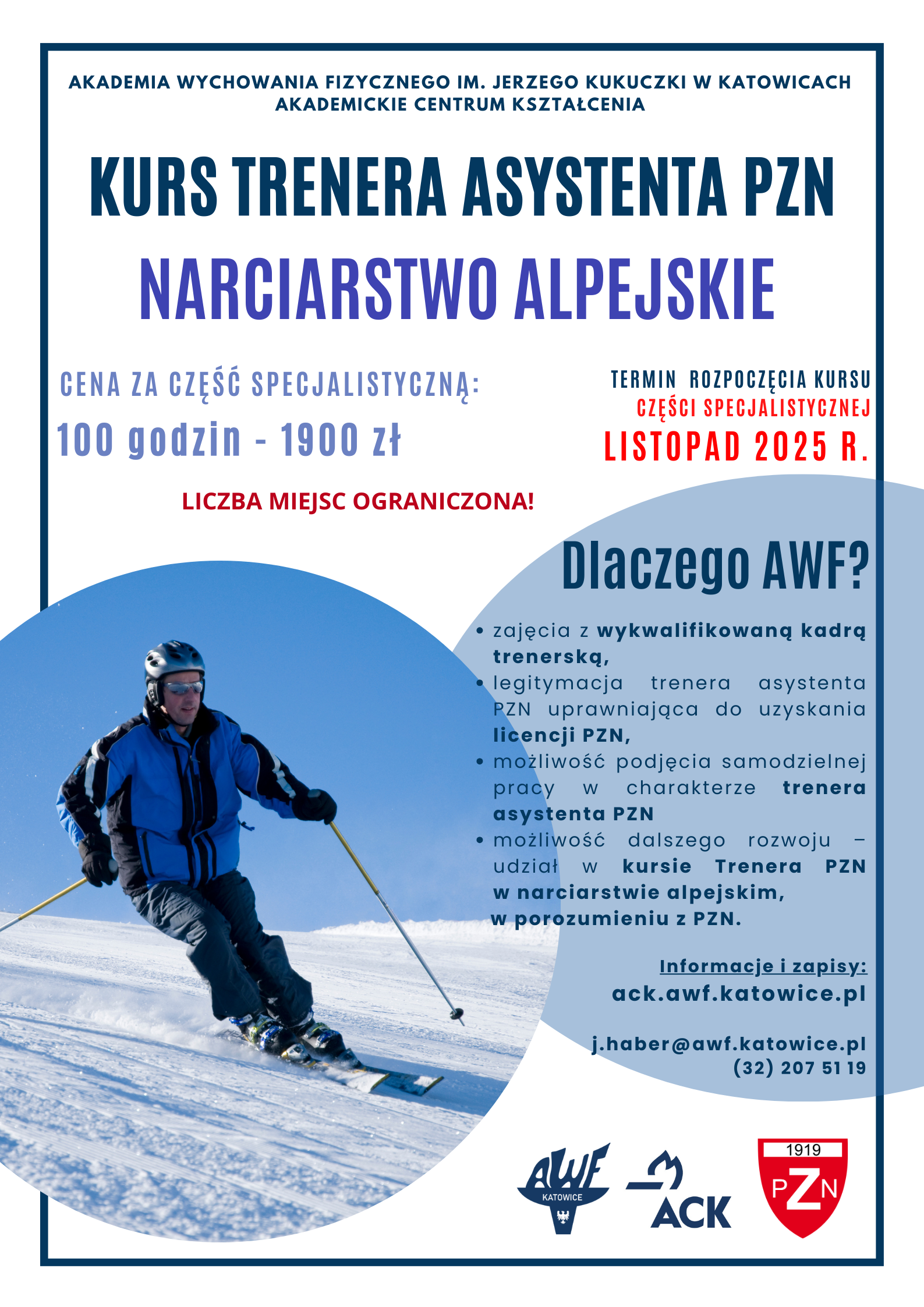 Plakat Kursu trenera asystenta PZN