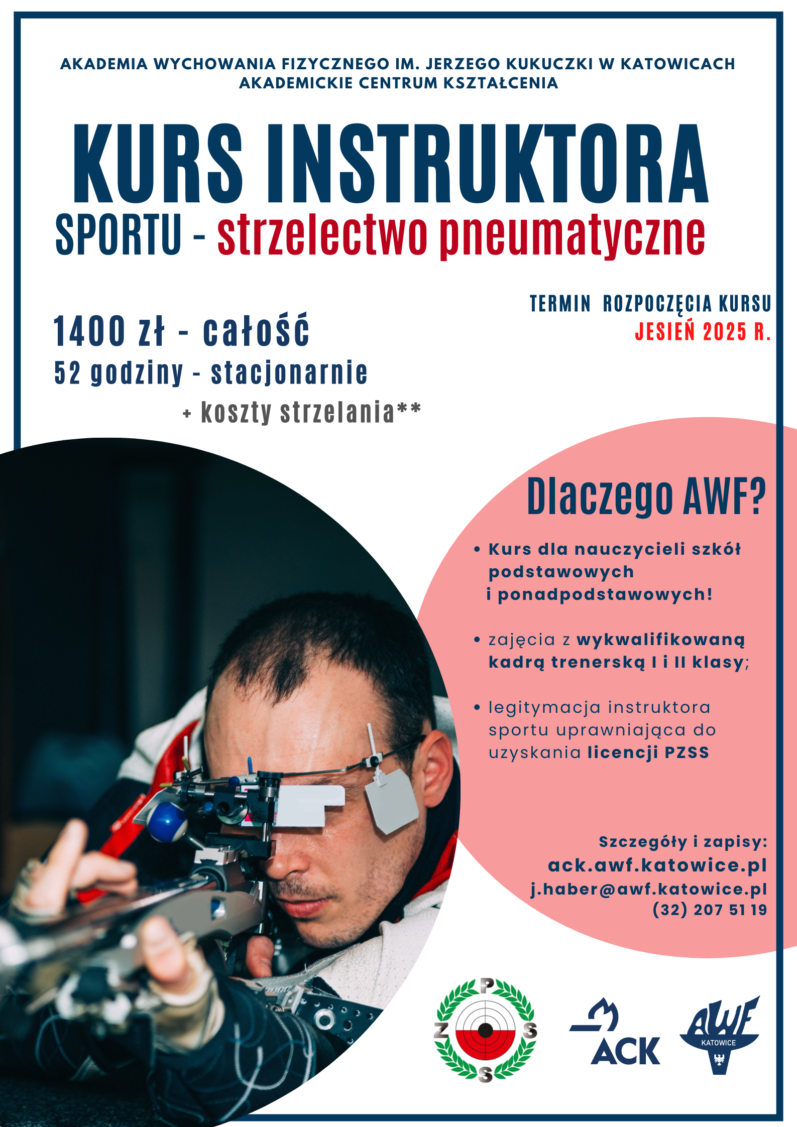 Kurs instruktora sportu strzelectwa pneumatycznego